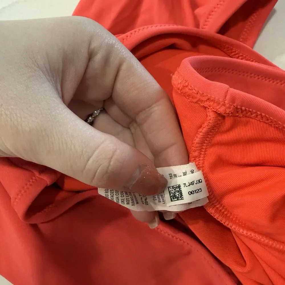 Aerie Women’s High Waisted Cheeky Swim Bikini Bottoms Red Large